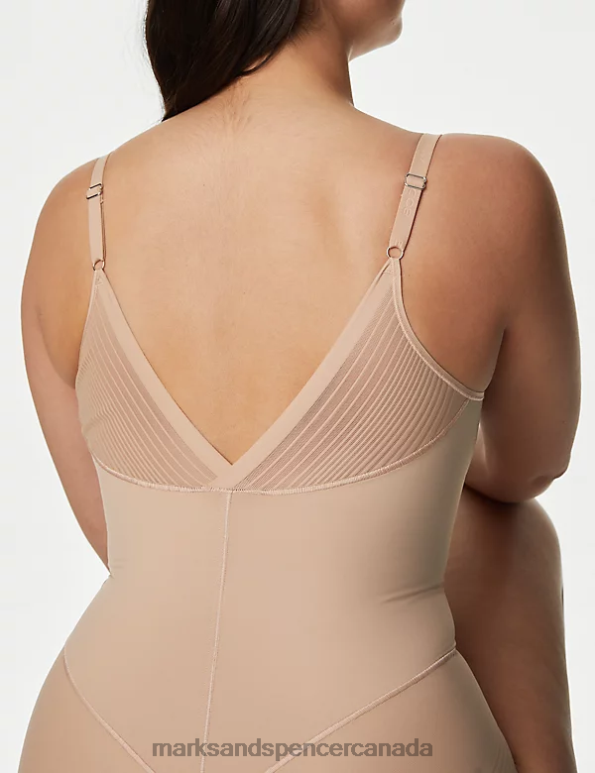 Marks and Spencer Canada - Unisex Rose Quartz Clothing Marks & Spencer Body Define Firm Control Wear Your Own Bra Bodysuit 20VTD4573