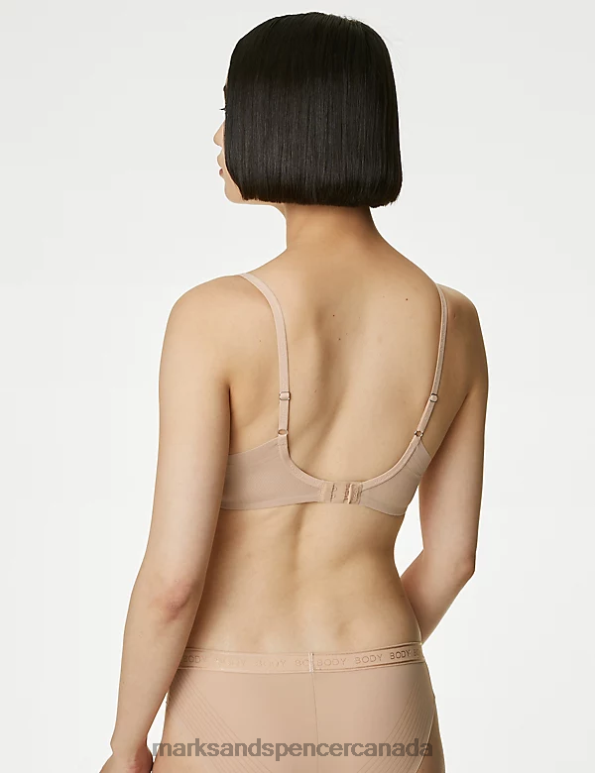 Marks and Spencer sale - Unisex Rose Quartz Clothing Marks & Spencer Body Define Wired Plunge T-Shirt Bra 20VTD3921