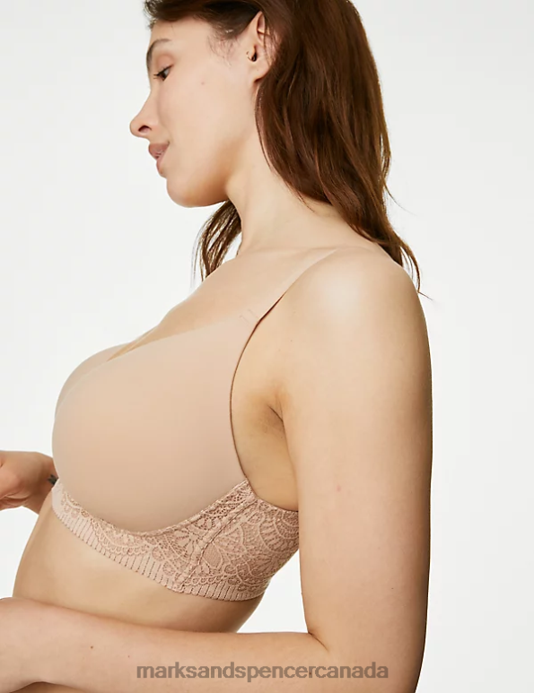 Marks and Spencer near me - Unisex Rose Quartz Clothing Marks & Spencer Body Soft Non Wired Plunge Bra 20VTD3726