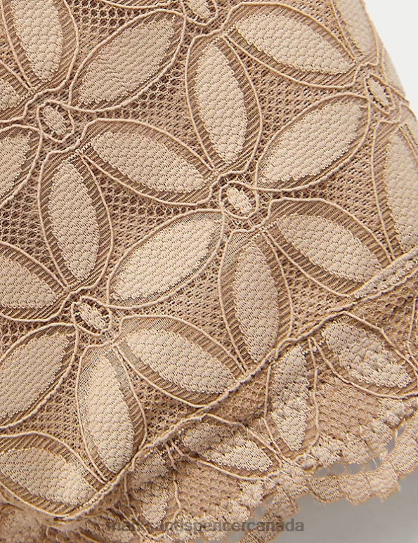 Marks and Spencer near me - Unisex Rose Quartz Clothing Marks & Spencer Lace Non-Padded Bralette 20VTD4124