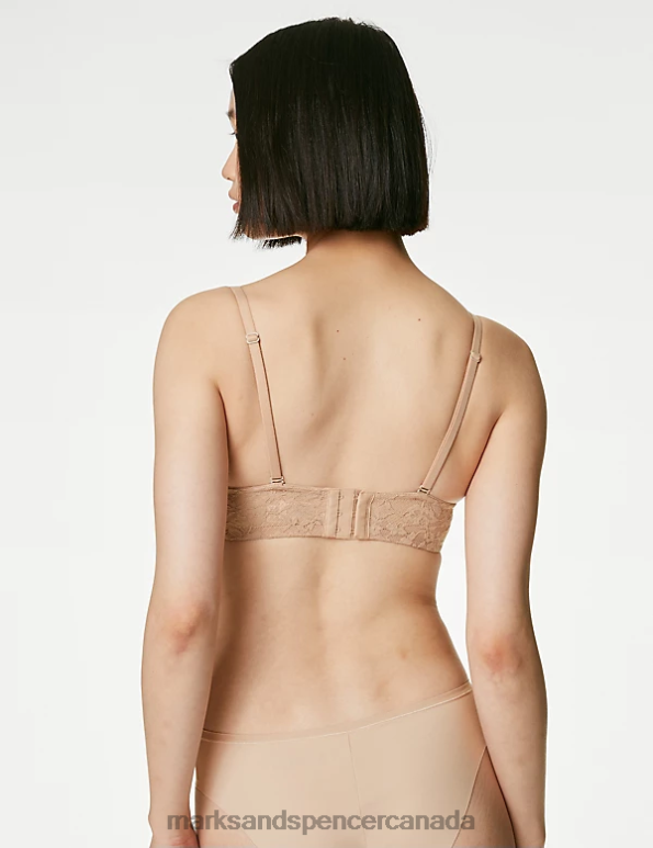 Marks and Spencer Canada - Unisex Rose Quartz Clothing Marks & Spencer Lace Wired Bandeau Bra 20VTD4189