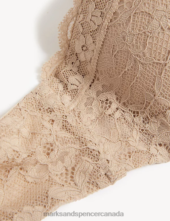 Marks and Spencer Canada - Unisex Rose Quartz Clothing Marks & Spencer Lace Wired Bandeau Bra 20VTD4189