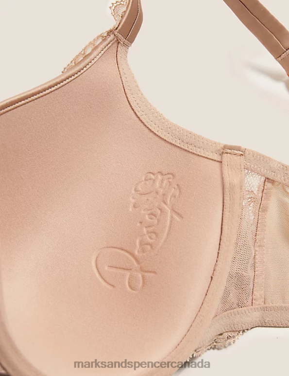 Marks and Spencer near me - Unisex Rose Quartz Clothing Marks & Spencer Lace Wired Full Cup Bra With Silk 20VTD4390