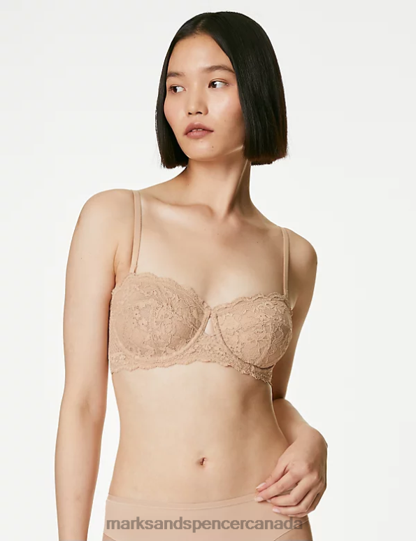 Marks and Spencer sale - Unisex Rose Quartz Clothing Marks & Spencer Lace Wired Strapless Bra 20VTD4631