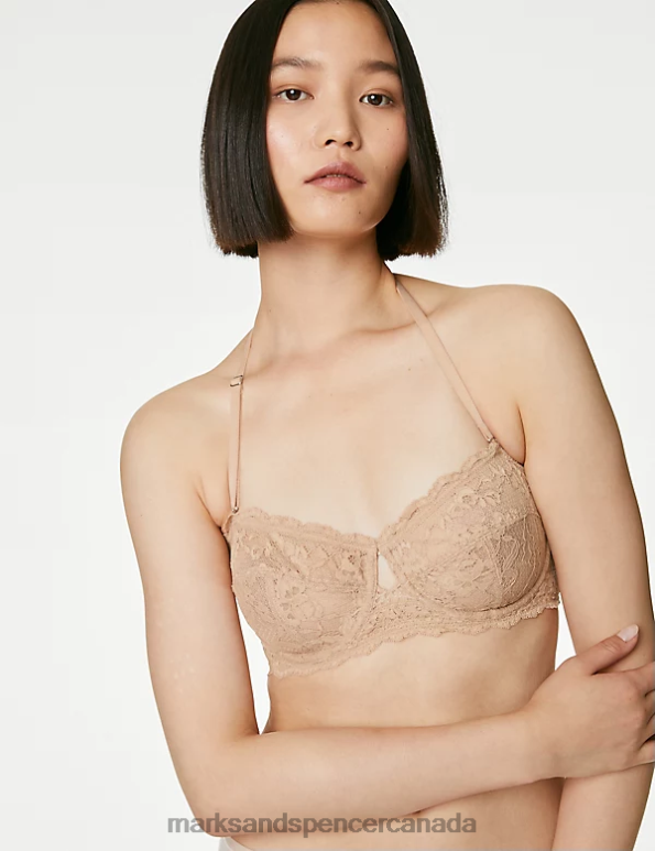 Marks and Spencer sale - Unisex Rose Quartz Clothing Marks & Spencer Lace Wired Strapless Bra 20VTD4631