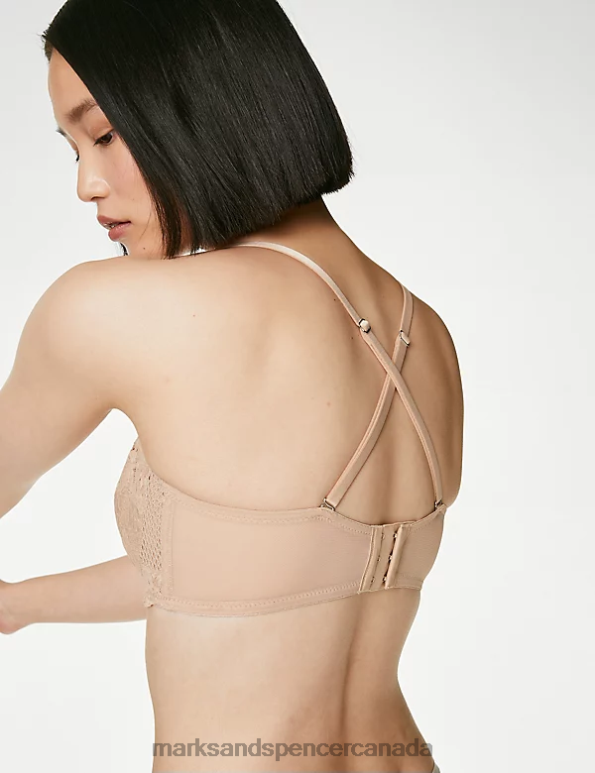 Marks and Spencer sale - Unisex Rose Quartz Clothing Marks & Spencer Lace Wired Strapless Bra 20VTD4631