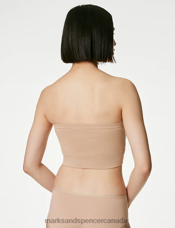 Marks and Spencer near me - Unisex Rose Quartz Clothing Marks & Spencer Seamless Non Wired Bandeau Bra 20VTD3858