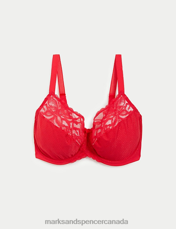 Marks and Spencer near me - Unisex Scarlet Clothing Marks & Spencer Wild Blooms Minimiser Full Cup Bra 20VTD4030