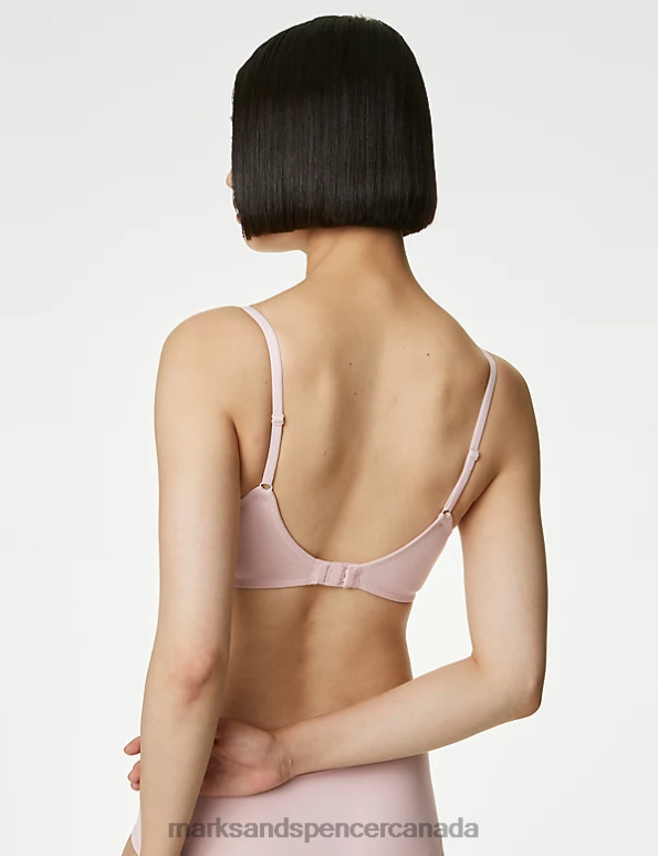 Unisex Soft Pink Clothing Marks & Spencer 3pk Non Wired T-Shirt Bras 20VTD3974 - Marks and Spencer outlet