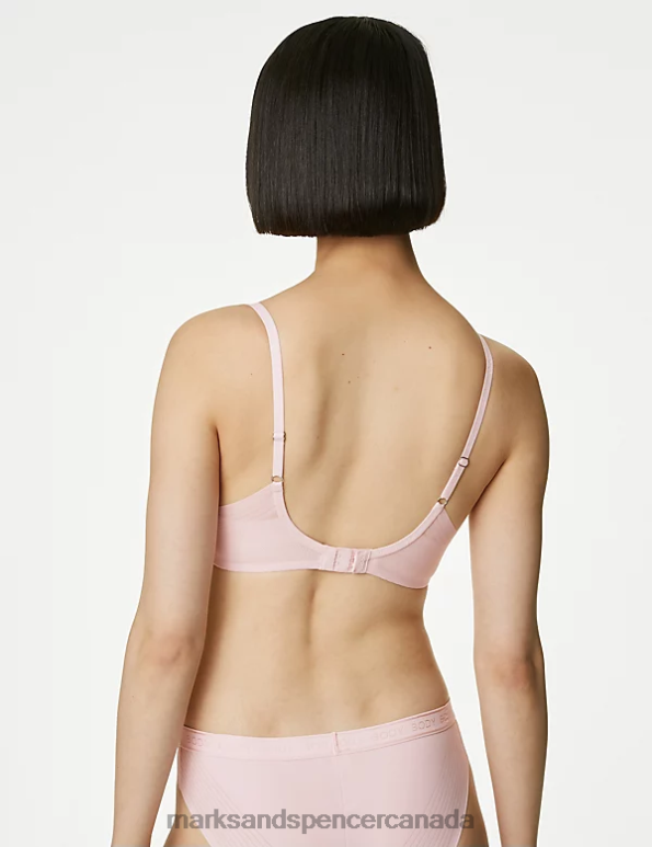 Marks and Spencer near me - Unisex Soft Pink Clothing Marks & Spencer Body Define Wired Plunge T-Shirt Bra 20VTD3920