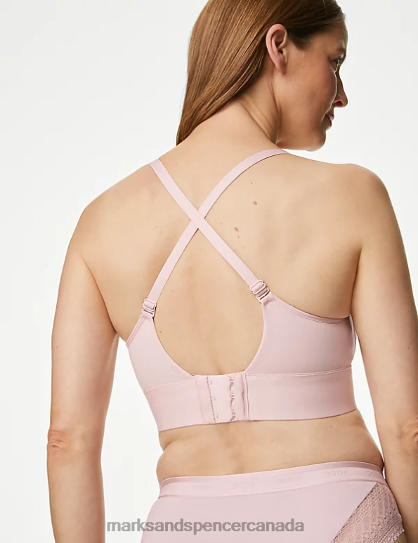 Marks and Spencer Canada - Unisex Soft Pink Clothing Marks & Spencer Cotton Non-Wired Post Surgery Cami Bra 20VTD4839