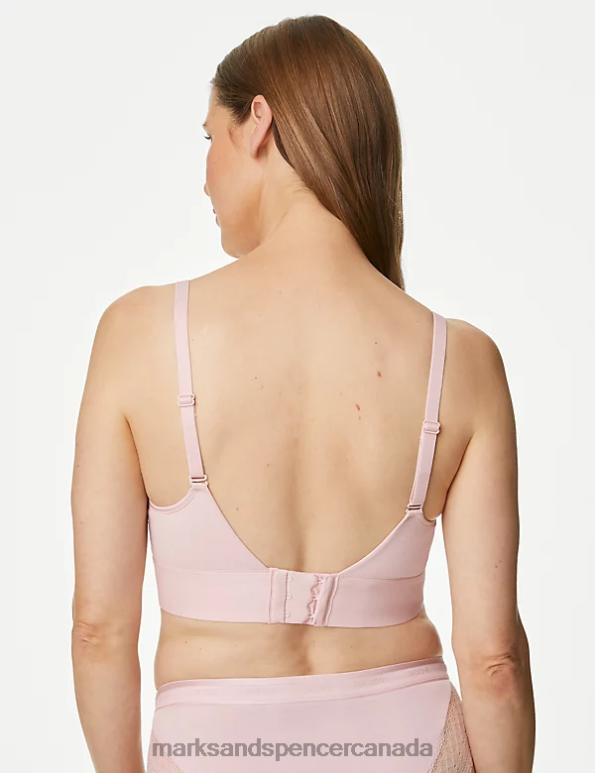 Marks and Spencer Canada - Unisex Soft Pink Clothing Marks & Spencer Cotton Non-Wired Post Surgery Cami Bra 20VTD4839