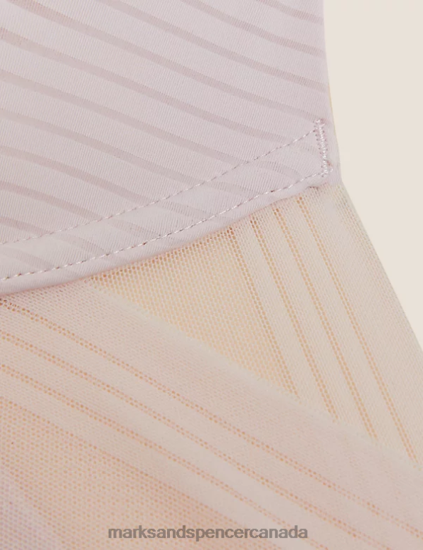 Marks and Spencer sale - Unisex Soft Pink Clothing Marks & Spencer Shape Define Striped Wired T-Shirt Bra 20VTD4575