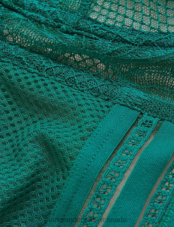 Marks and Spencer Canada - Unisex Teal Clothing Marks & Spencer Marseilles Lace Wired Strapless Bustier A-D 20VTD4449