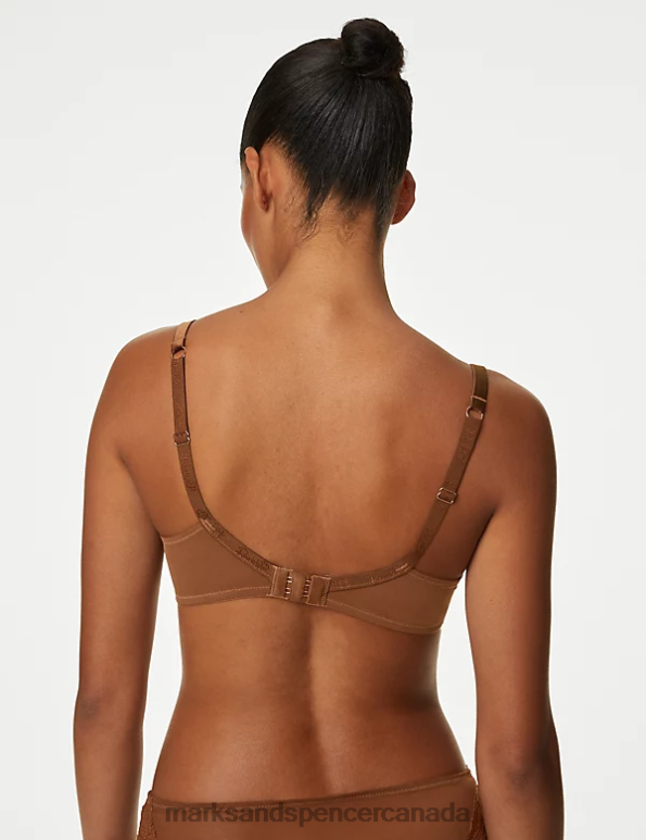Unisex Topaz Clothing Marks & Spencer Lace Wired Full Cup Bra With Silk 20VTD4388 - Marks and Spencer outlet