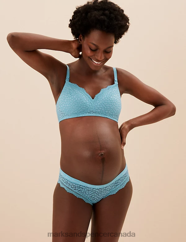 Marks and Spencer sale - Unisex Turquoise Mix Clothing Marks & Spencer 2pk Lace & Mesh Nursing Bras 20VTD4221
