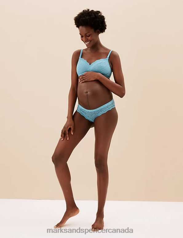 Marks and Spencer sale - Unisex Turquoise Mix Clothing Marks & Spencer 2pk Lace & Mesh Nursing Bras 20VTD4221