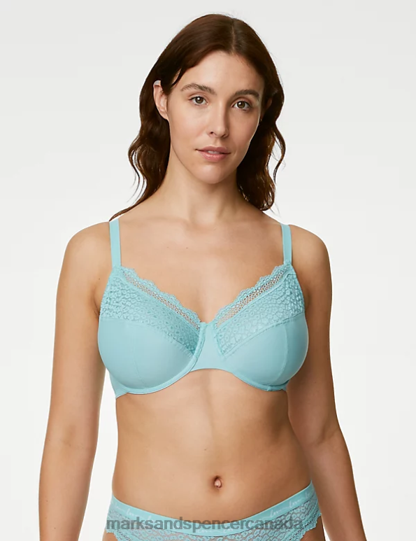 Marks and Spencer near me - Unisex Turquoise Mix Clothing Marks & Spencer 3pk Wired Full Cup Bras 20VTD4093