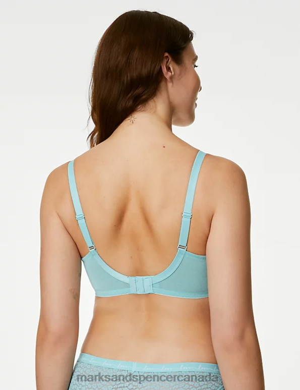 Marks and Spencer near me - Unisex Turquoise Mix Clothing Marks & Spencer 3pk Wired Full Cup Bras 20VTD4093