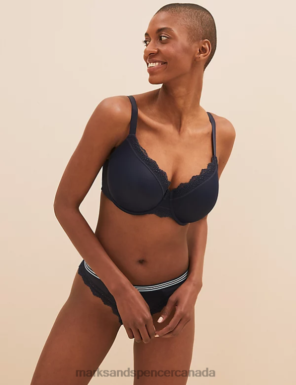 Marks and Spencer Canada - Unisex Turquoise Mix Clothing Marks & Spencer 3pk Wired Full Cup Bras 20VTD4148