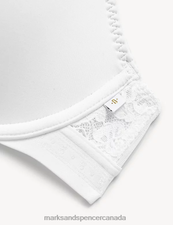 Unisex White Clothing Marks & Spencer Ameli Wired Plunge Bra 20VTD4971 - Marks and Spencer Canada locations