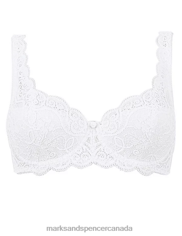 Marks and Spencer near me - Unisex White Clothing Marks & Spencer Amourette 300 Lace Balcony Bra 20VTD4380