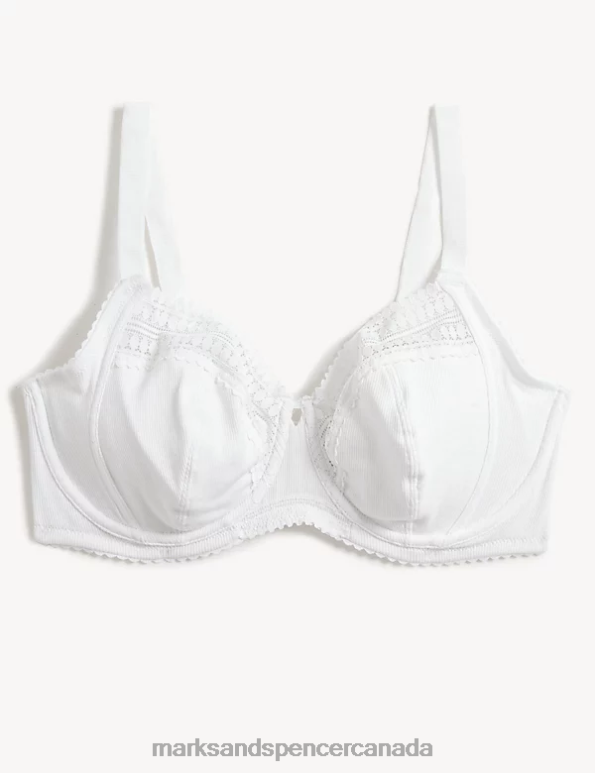 Marks and Spencer sale - Unisex White Clothing Marks & Spencer Anise Lace Wired Balcony Bra 20VTD3859