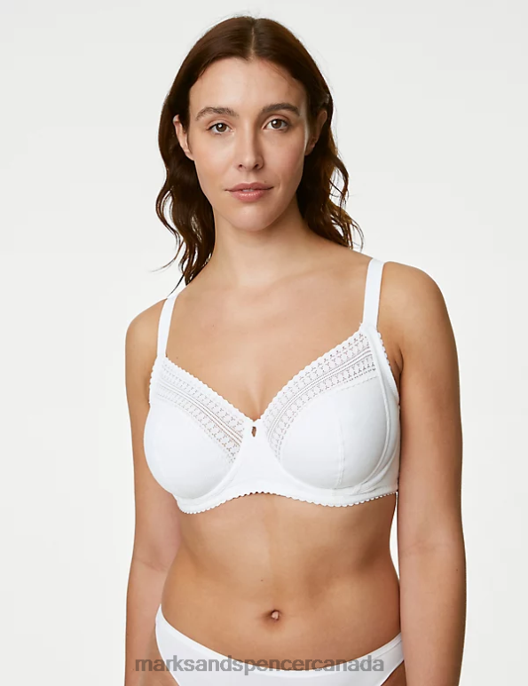Marks and Spencer sale - Unisex White Clothing Marks & Spencer Anise Lace Wired Balcony Bra 20VTD3859