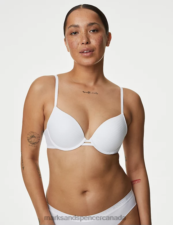 Marks and Spencer near me - Unisex White Clothing Marks & Spencer Body Define Wired Push-Up Bra 20VTD4412