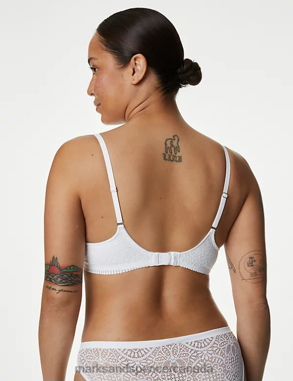 Marks and Spencer near me - Unisex White Clothing Marks & Spencer Body Soft Non Wired Plunge Bra 20VTD4042