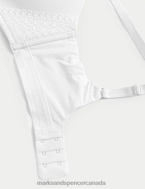 Marks and Spencer sale - Unisex White Clothing Marks & Spencer Cotton with Cool Comfort Non-Wired Push Up Bra 20VTD3727