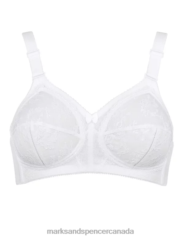 Marks and Spencer Canada - Unisex White Clothing Marks & Spencer Doreen X Non Wired Full Cup Bra 20VTD3301