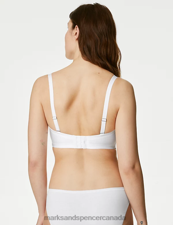 Marks and Spencer near me - Unisex White Clothing Marks & Spencer Embrace Embroidered Wired Strapless Bra 20VTD4311