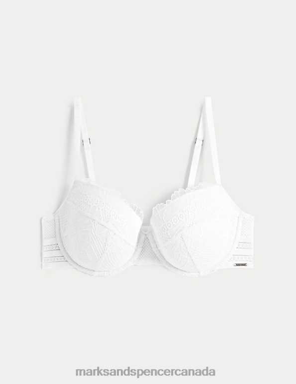 Marks and Spencer sale - Unisex White Clothing Marks & Spencer Marseilles Lace Wired Balcony Bra 20VTD4831