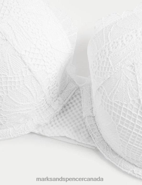 Marks and Spencer sale - Unisex White Clothing Marks & Spencer Marseilles Lace Wired Balcony Bra 20VTD4831