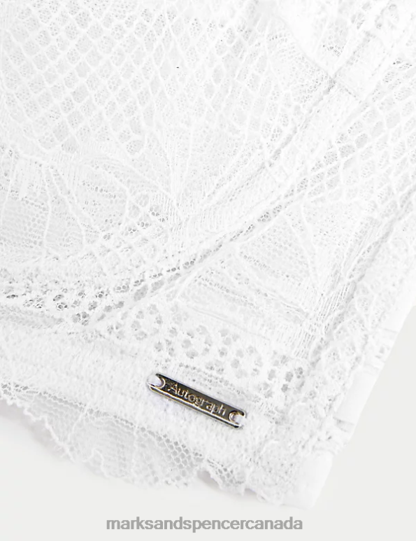 Marks and Spencer Canada - Unisex White Clothing Marks & Spencer Marseilles Lace Wired Strapless Bustier A-D 20VTD4802