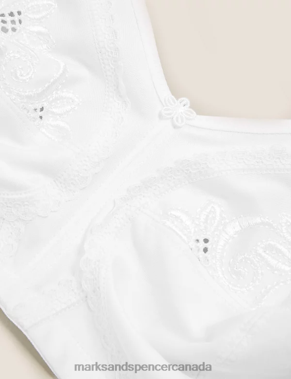 Marks and Spencer sale - Unisex White Clothing Marks & Spencer Total Support Embroidered Full Cup Bra 20VTD3753
