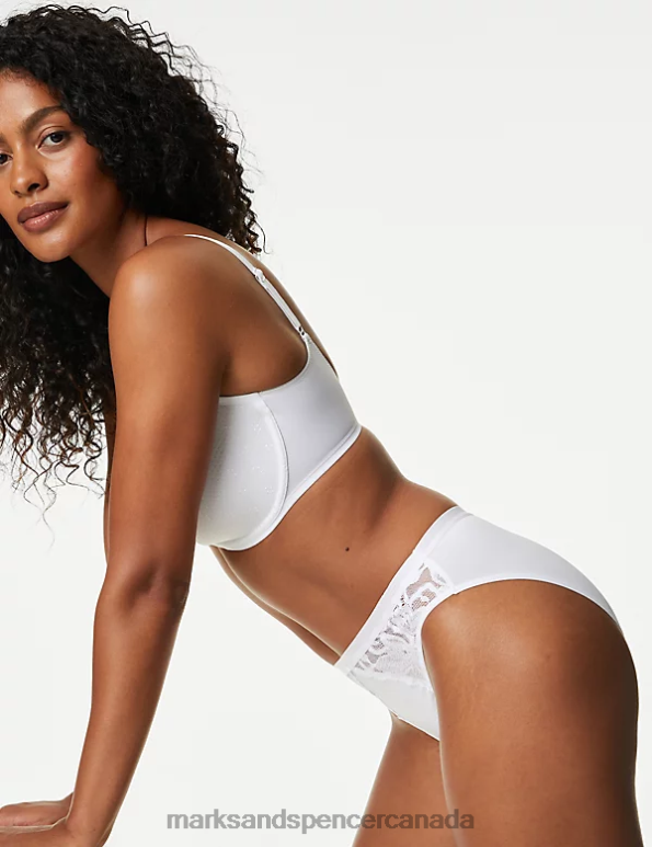 Unisex White Clothing Marks & Spencer Wild Blooms Minimiser Full Cup Bra 20VTD4028 - Marks and Spencer outlet