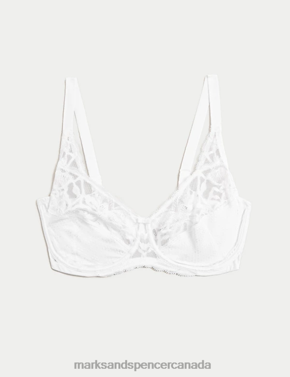 Unisex White Clothing Marks & Spencer Wild Blooms Wired Full Cup Bra 20VTD4083 - Marks and Spencer online