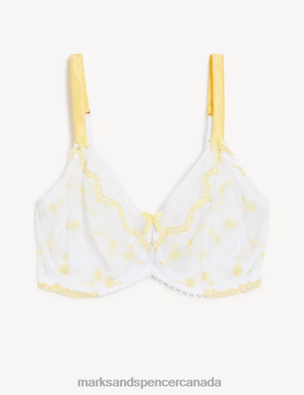 Unisex White Mix Clothing Marks & Spencer Evaline Wired Minimiser Bra 20VTD4465 - Marks and Spencer outlet