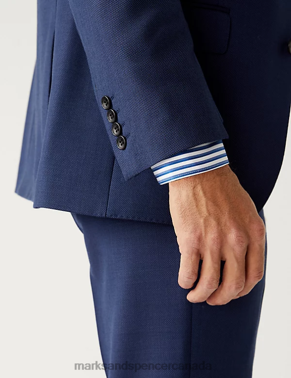 Marks and Spencer sale - Unisex Blue Clothing Marks & Spencer Regular Fit Pure Wool Suit Jacket 20VTD5750