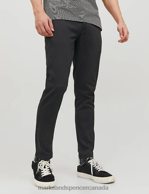 Marks and Spencer sale - Unisex Black Mix Clothing Marks & Spencer 2pk Slim Fit Chinos 20VTD6626