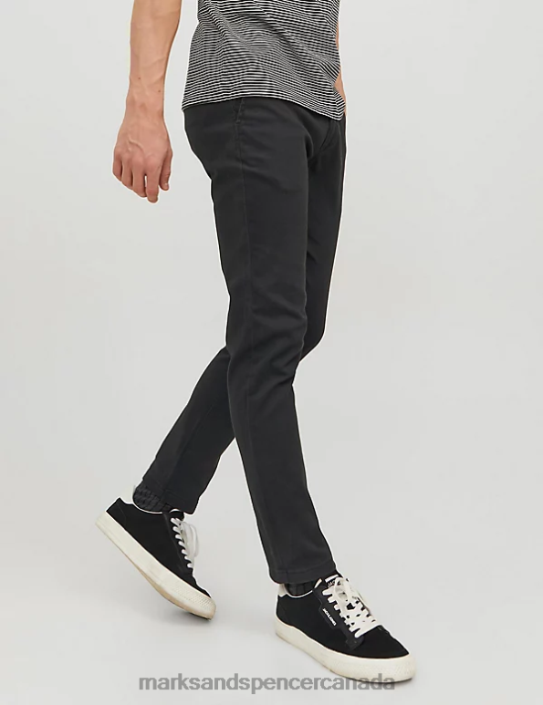 Marks and Spencer sale - Unisex Black Mix Clothing Marks & Spencer 2pk Slim Fit Chinos 20VTD6626