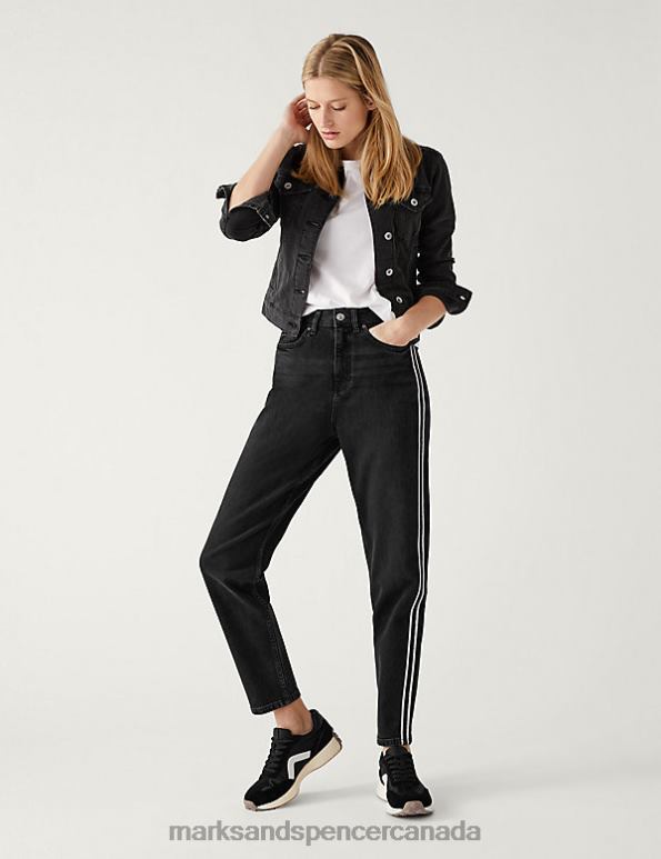 Unisex Black Mix Clothing Marks & Spencer The Mom Jeans 20VTD3393 - Marks and Spencer online