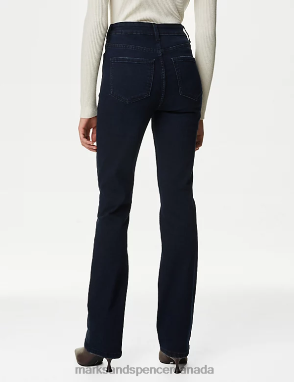 Unisex Blue/Black Clothing Marks & Spencer Eva Bootcut Jeans 20VTD864 - Marks and Spencer outlet