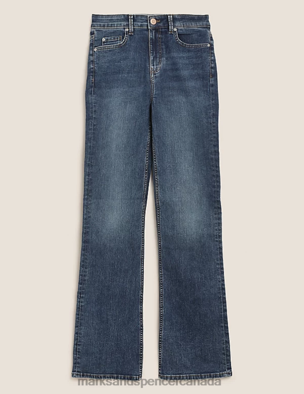 Unisex Medium Indigo Clothing Marks & Spencer Eva Bootcut Jeans 20VTD863 - Marks and Spencer Canada locations