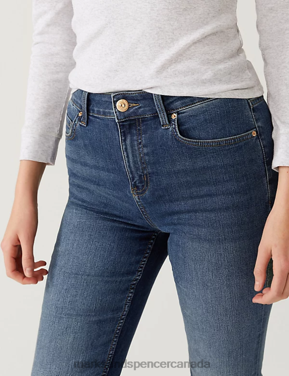 Unisex Medium Indigo Clothing Marks & Spencer Eva Bootcut Jeans 20VTD863 - Marks and Spencer Canada locations
