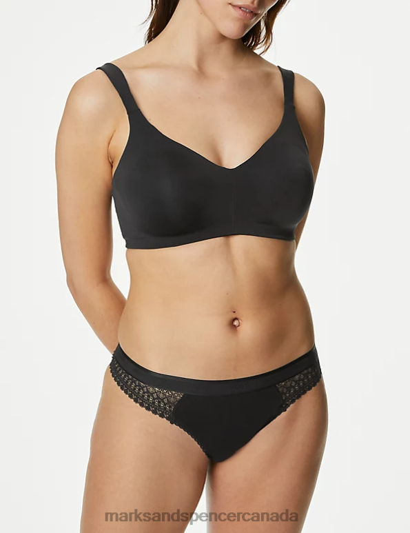 Marks and Spencer sale - Unisex Black Clothing Marks & Spencer 3pk Cotton Brazilian Knickers 20VTD4279