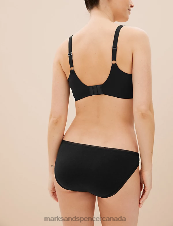 Unisex Black Clothing Marks & Spencer 5pk Cotton Lycra Bikini Knickers 20VTD4174 - Marks and Spencer Canada locations