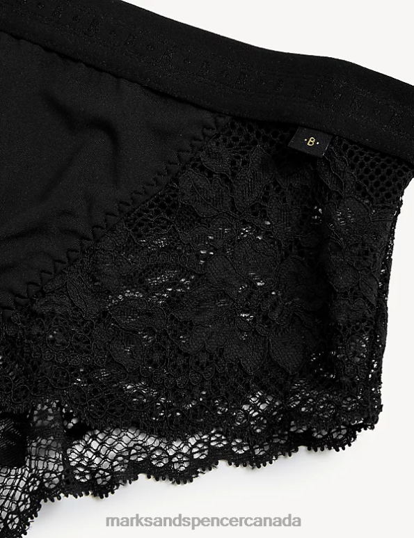 Unisex Black Clothing Marks & Spencer Ameli High Waisted Brazilian Knickers 20VTD4617 - Marks and Spencer online